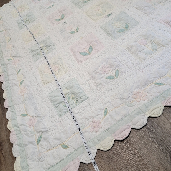 Vintage Quilt Pastel Patchwork Cottage Cutter Scrappy Shabby TLC Crafts *READ - Picture 11 of 16